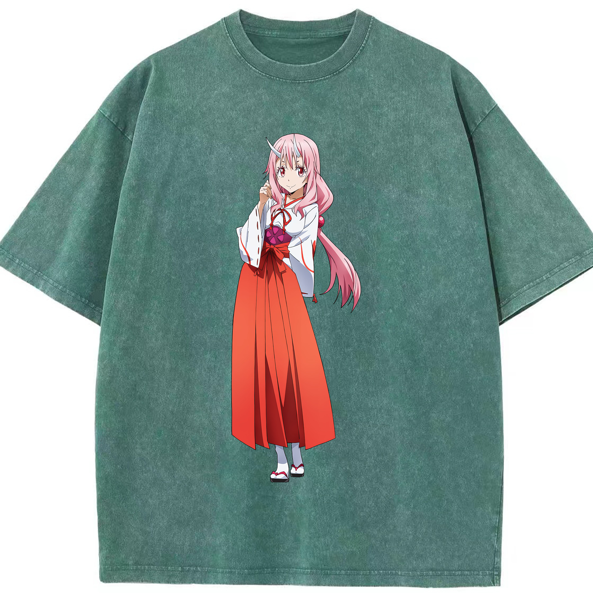（画像用） 転スラ Regarding Reincarnated to Slime 綿100% ヴィンテージ風 半袖Tシャツ（フロントプリント）